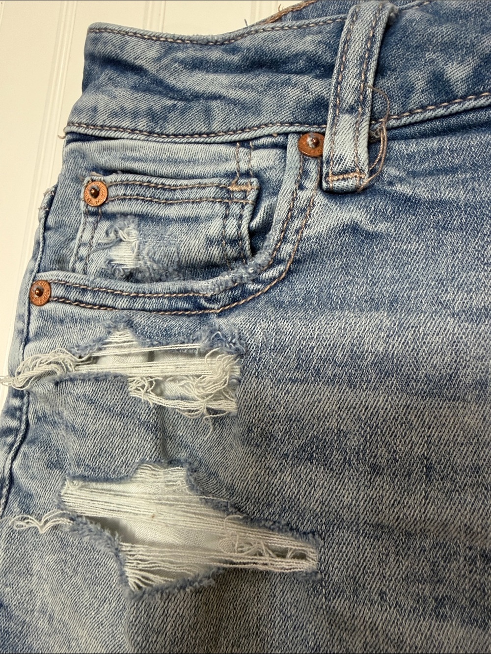 American Eagle Women’s Blue Next Level High-Rise Shorty Shorts Size 2 - Picture 4 of 10